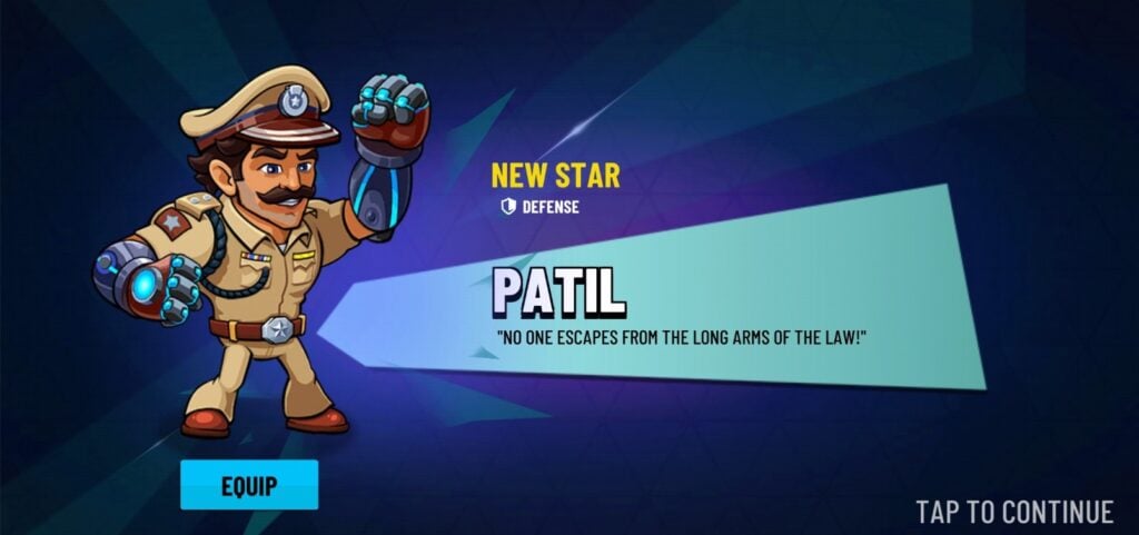 Patil in Battle Stars