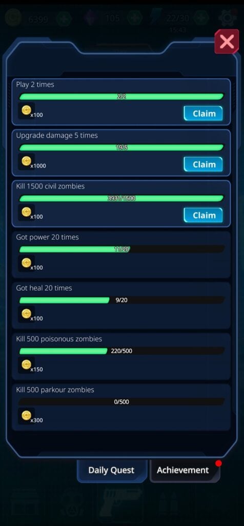 ZAlert - Zombie Survivors daily quests